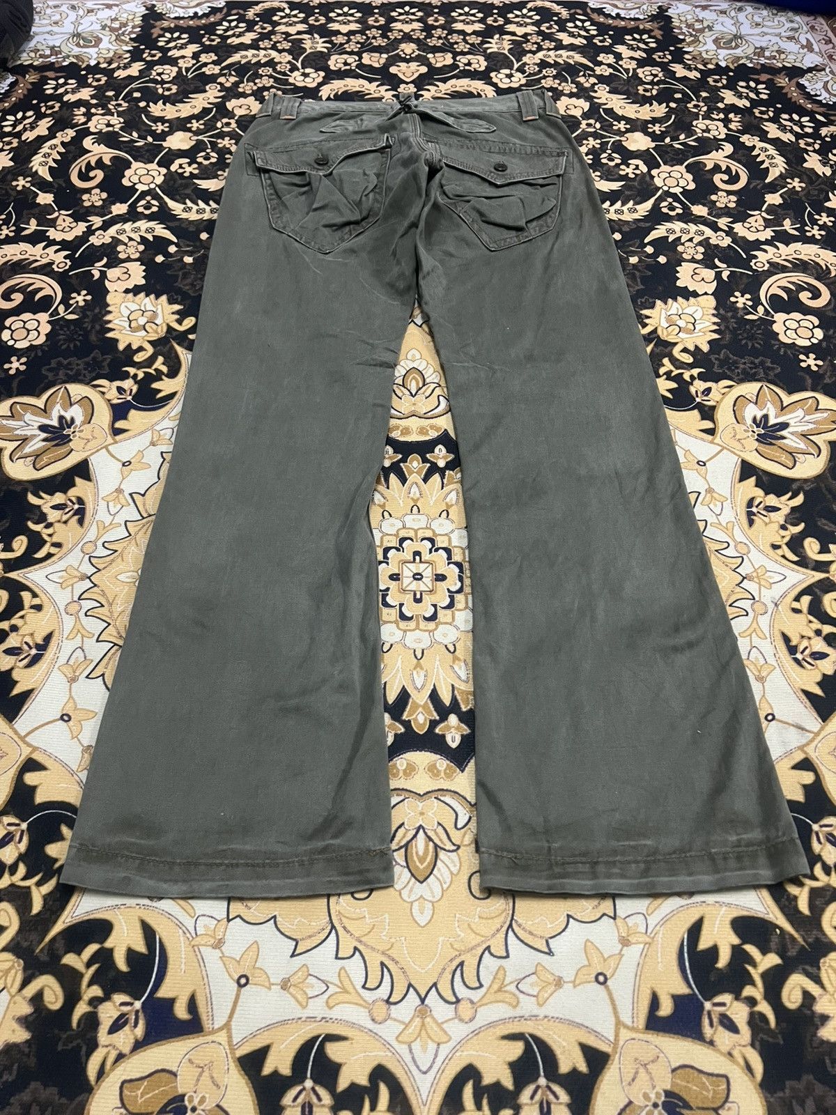 Japanese Brand FLARED🔥EDWIN XV GREEN ARMY CORTON PANT Size US 29 - 9 Thumbnail