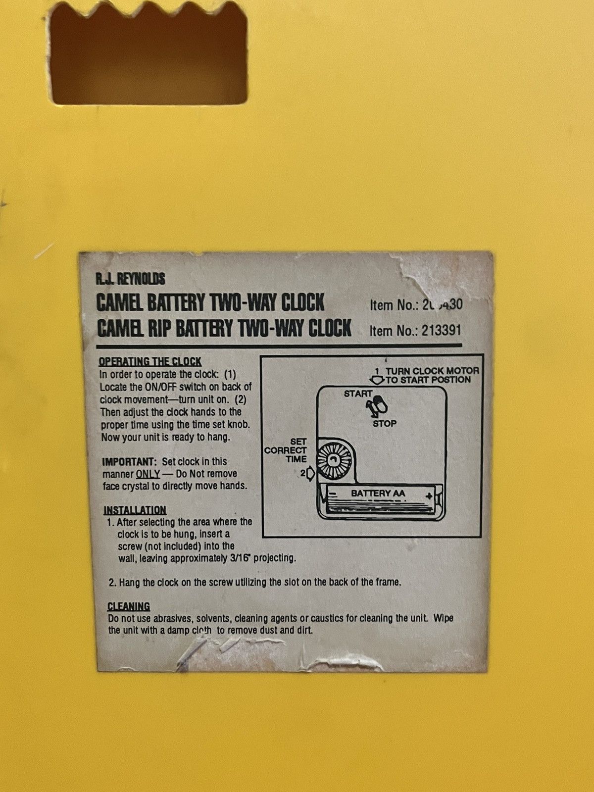 Camel 1992 Camel Clock from Ad campaign Size 42 - 5 Thumbnail