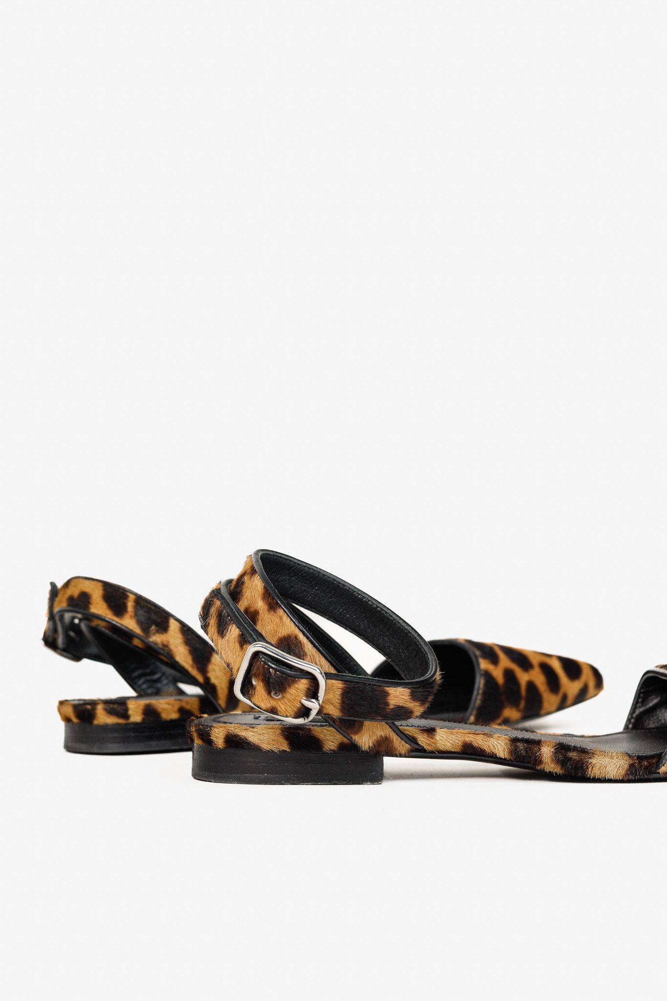 Alexander Wang Alexander Wang Lara Leopard Calf-Hair Pointed-Toe Flats Size US 6.5 / IT 36.5 - 7 Thumbnail