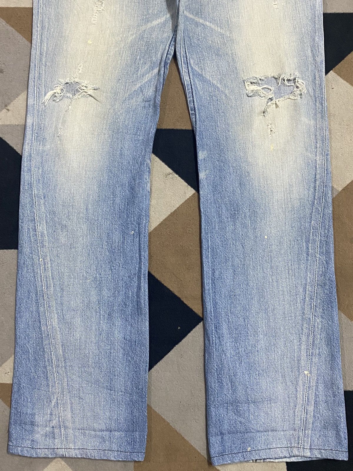 Edwin Vintage Edwin Blue Trip Faded Wash Distressed Jeans Size US 32 / EU 48 - 9 Thumbnail