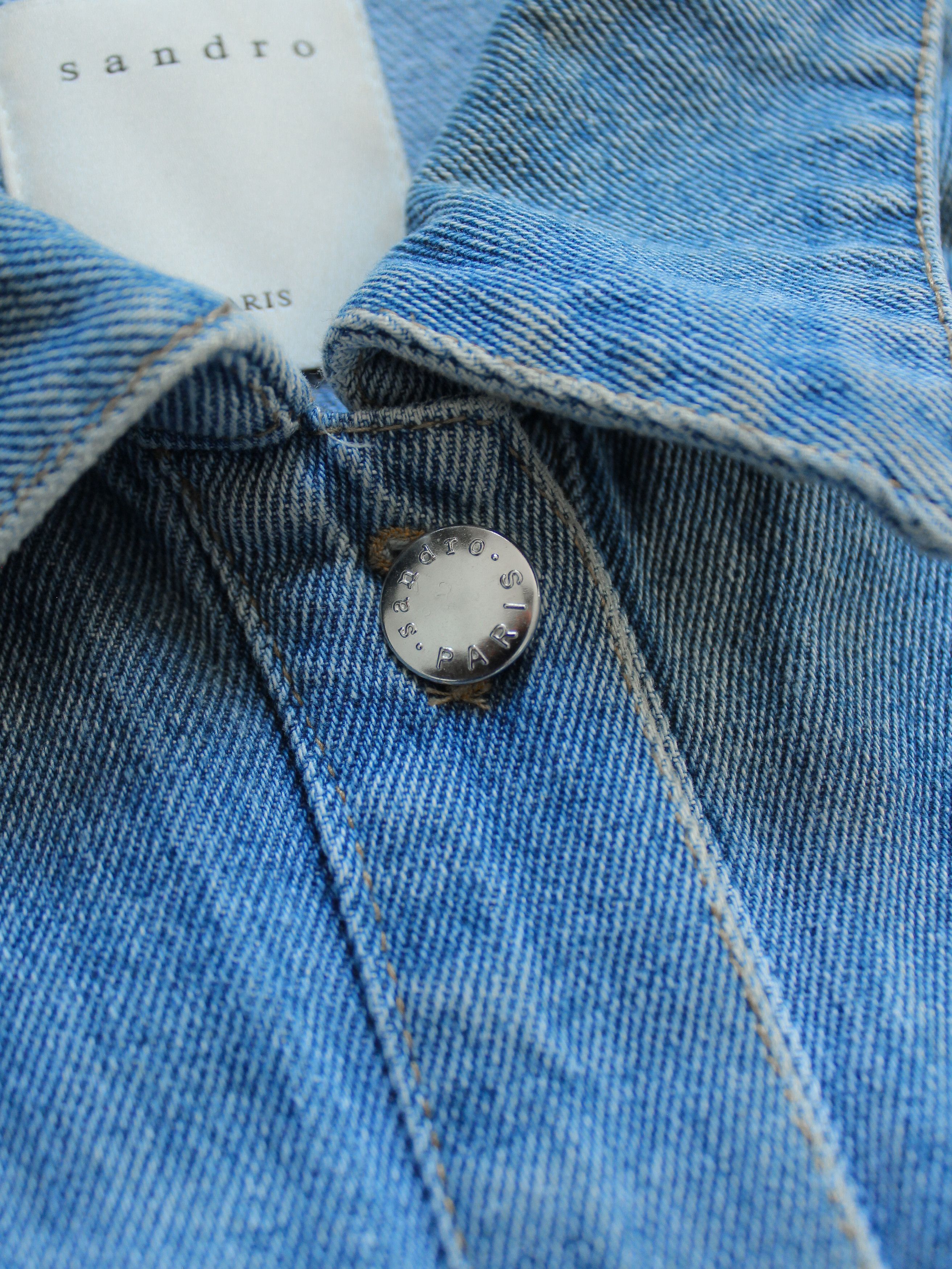 Sandro SANDRO PARIS DENIM AND WOOL JACKET WITH POCKETS Size M / US 6-8 / IT 42-44 - 6 Thumbnail