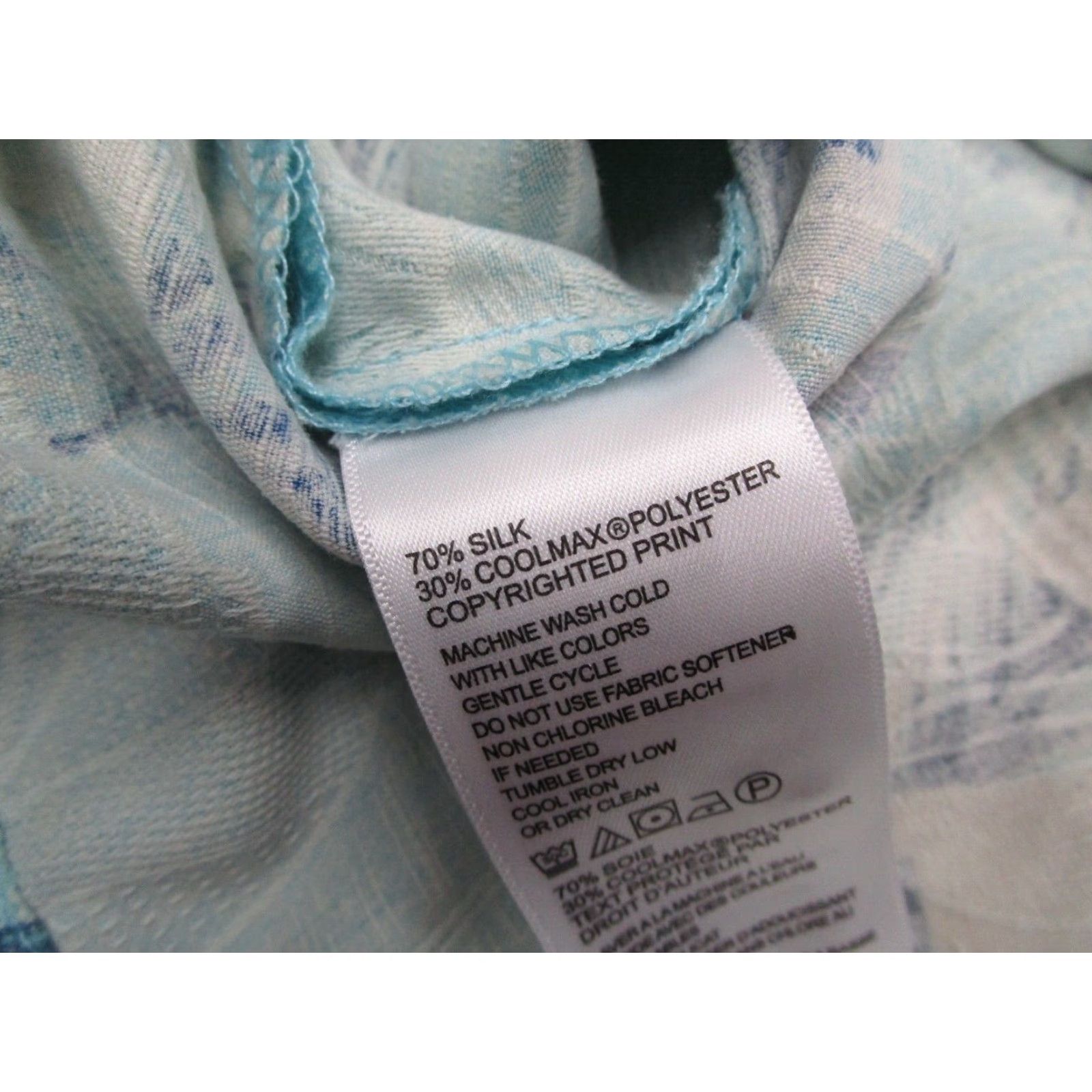 Tommy Bahama Tommy Bahama Shirt Mens 2XL XXL Blue Button Up Silk Blend Coolmax Island Zone Size US XXL / EU 58 / 5 - 4 Thumbnail