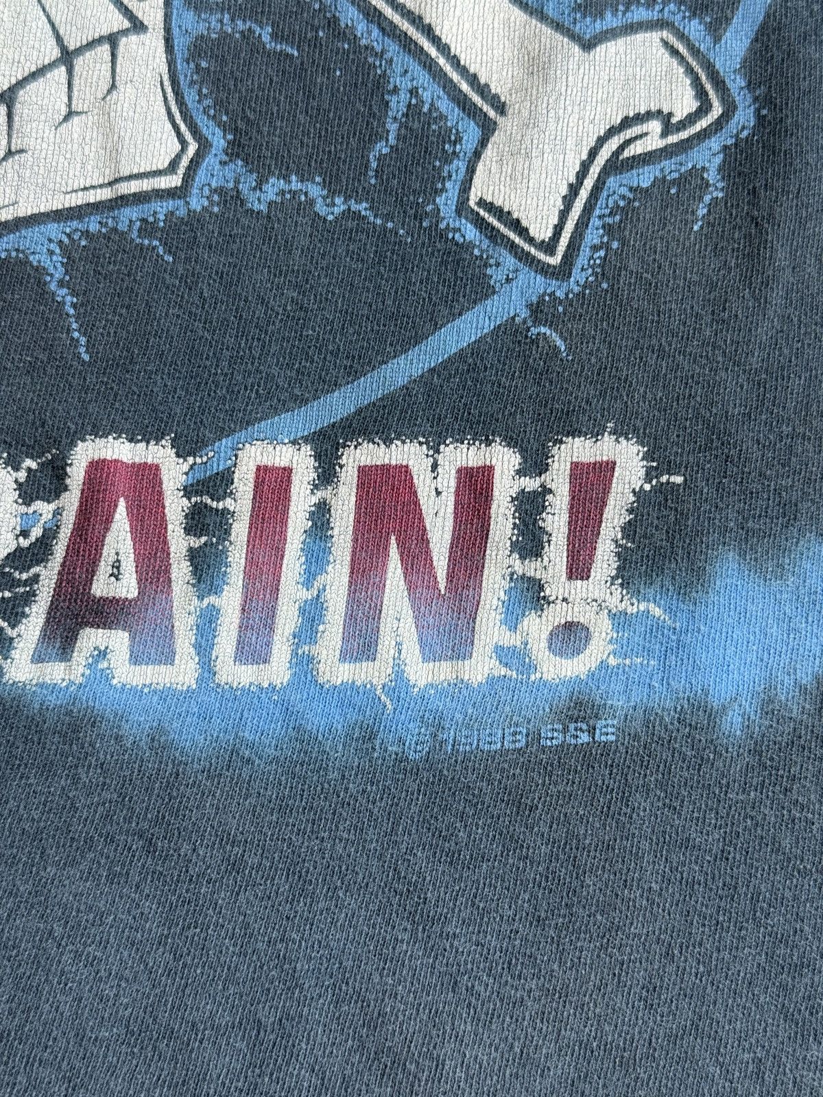 Vintage *RARE* VINTAGE 80s 1988 METAL ON THE BRAIN SKULL TIE DYE TEE Size US S / EU 44-46 / 1 - 3 Thumbnail