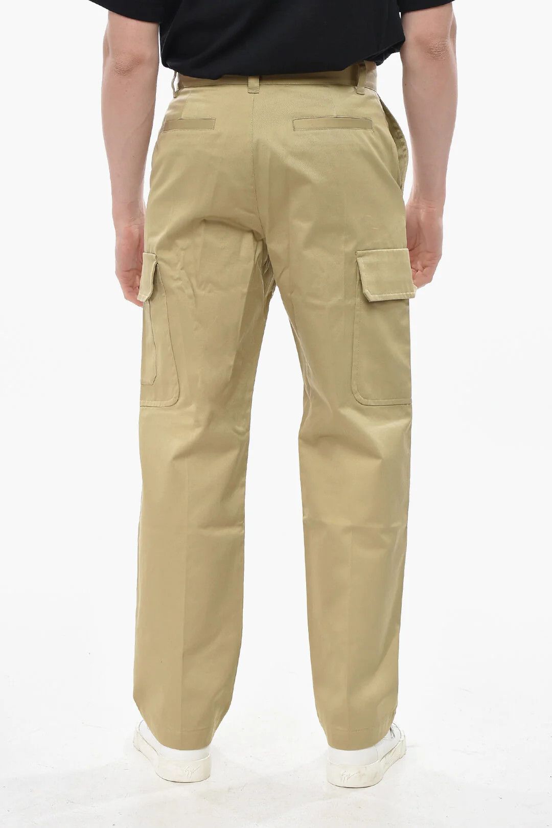 Versace og1mm0426 Cotton Gabardine Cargo Pant in Beige Size US 30 / EU 46 - 2 Thumbnail