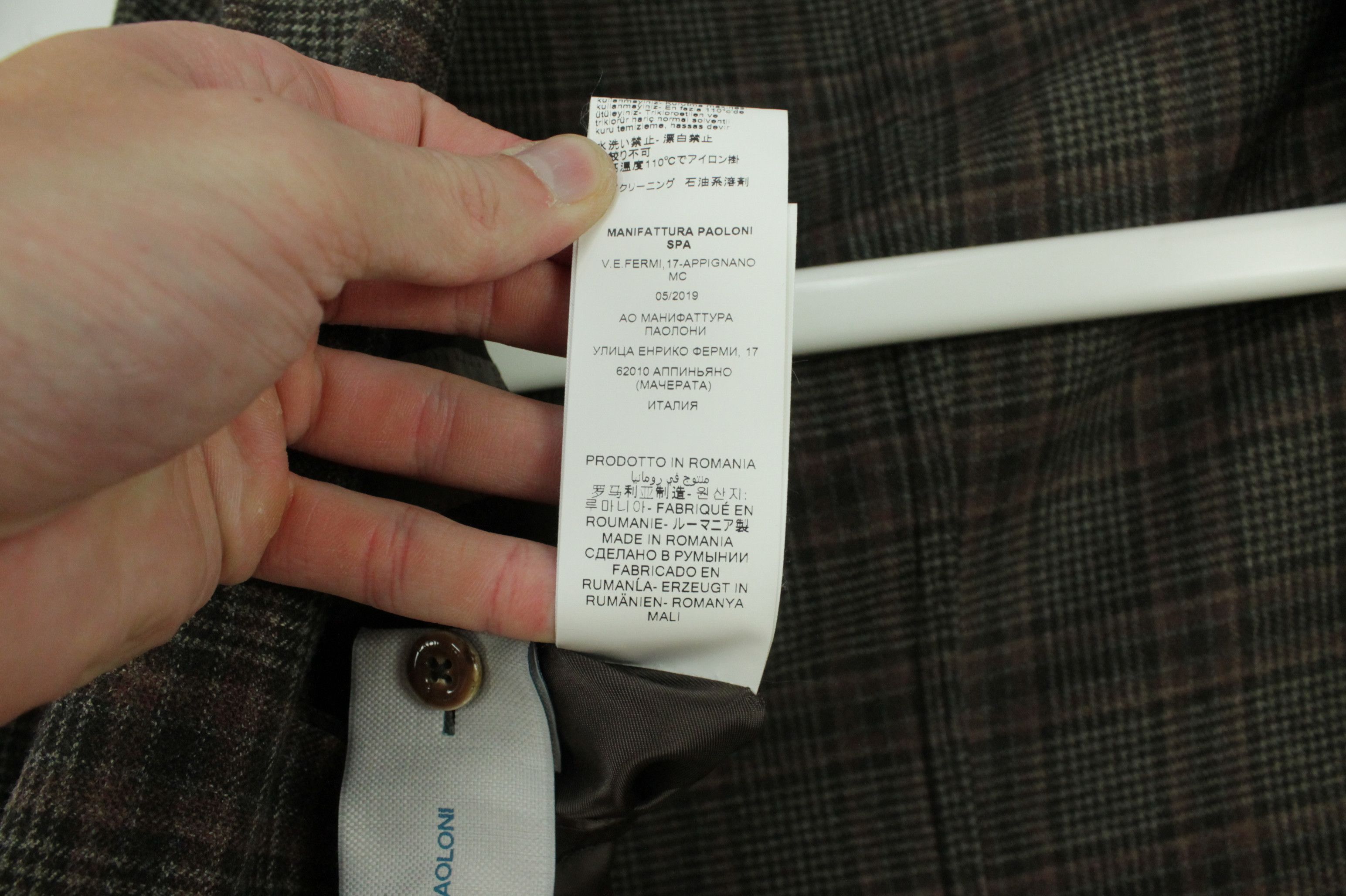 Paoloni PAOLONI Brown Flannel Wool Plaid Sport Coat Blazer Jacket Size US M / EU 48-50 / 2 - 13 Thumbnail