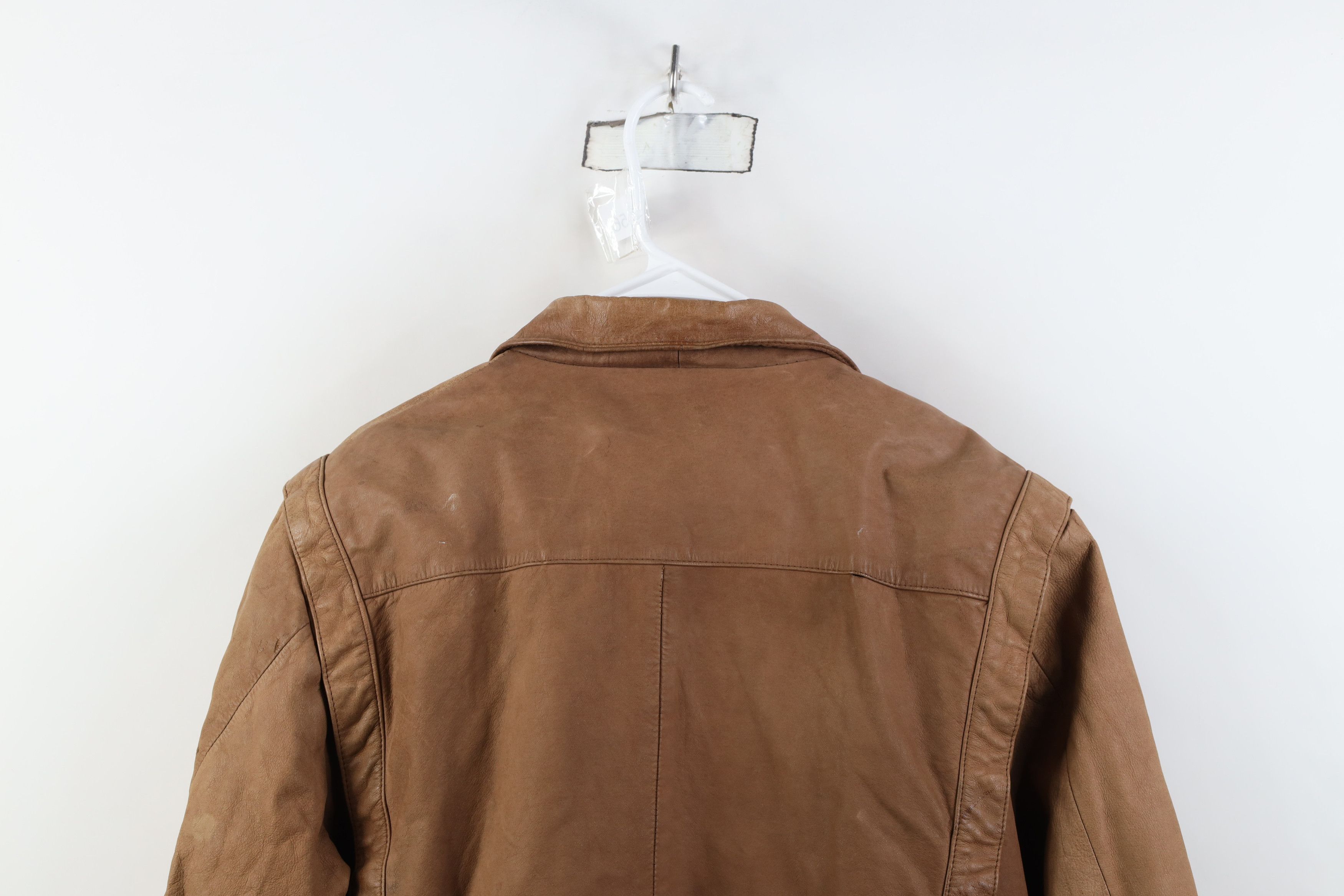 Vintage Vintage 80s 90s Streetwear Leather Flight Bomber Jacket Size M / US 6-8 / IT 42-44 - 17 Thumbnail