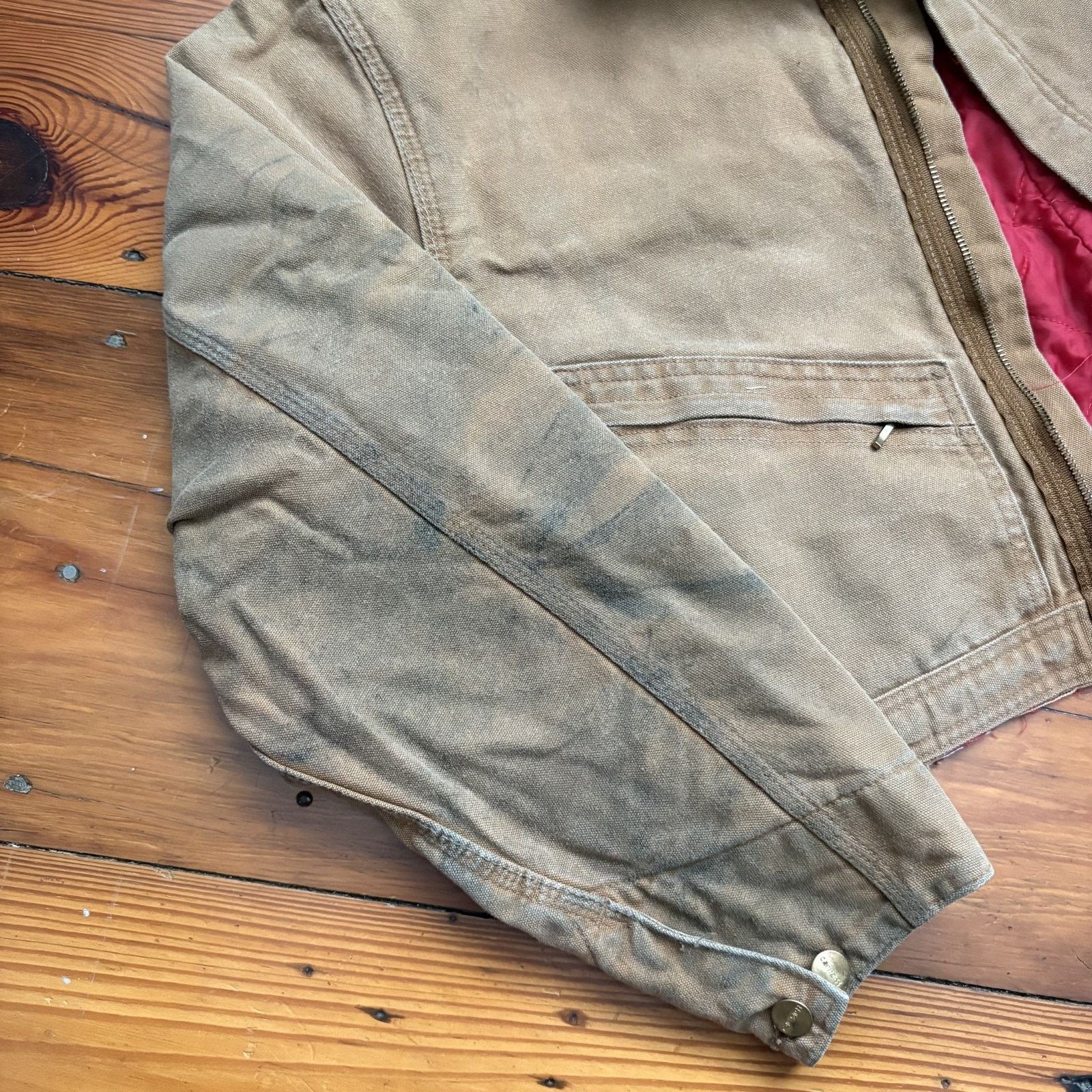 Carhartt × Vintage Vintage Carhartt Cropped Boxy Work Detroit Jacket Size L Size US L / EU 52-54 / 3 - 8 Thumbnail
