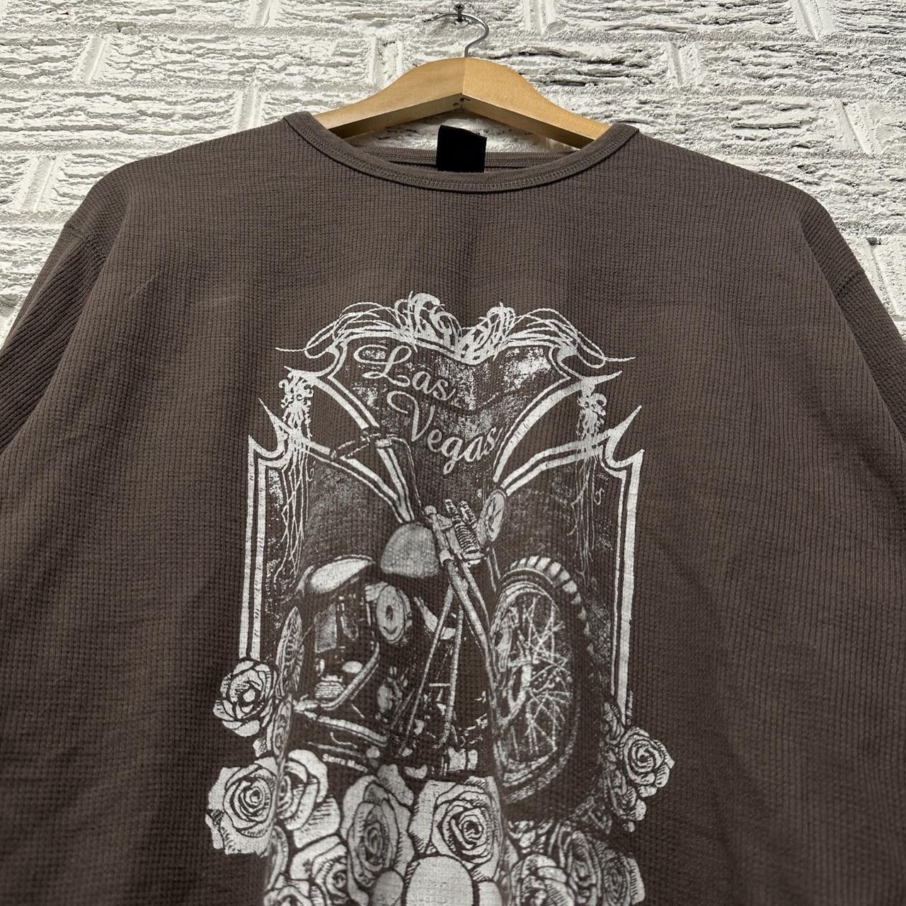 Harley Davidson × Vintage Vintage Skulls Roses Biker Thermal Long Sleeve Shirt XL y2k Size US XL / EU 56 / 4 - 2 Thumbnail