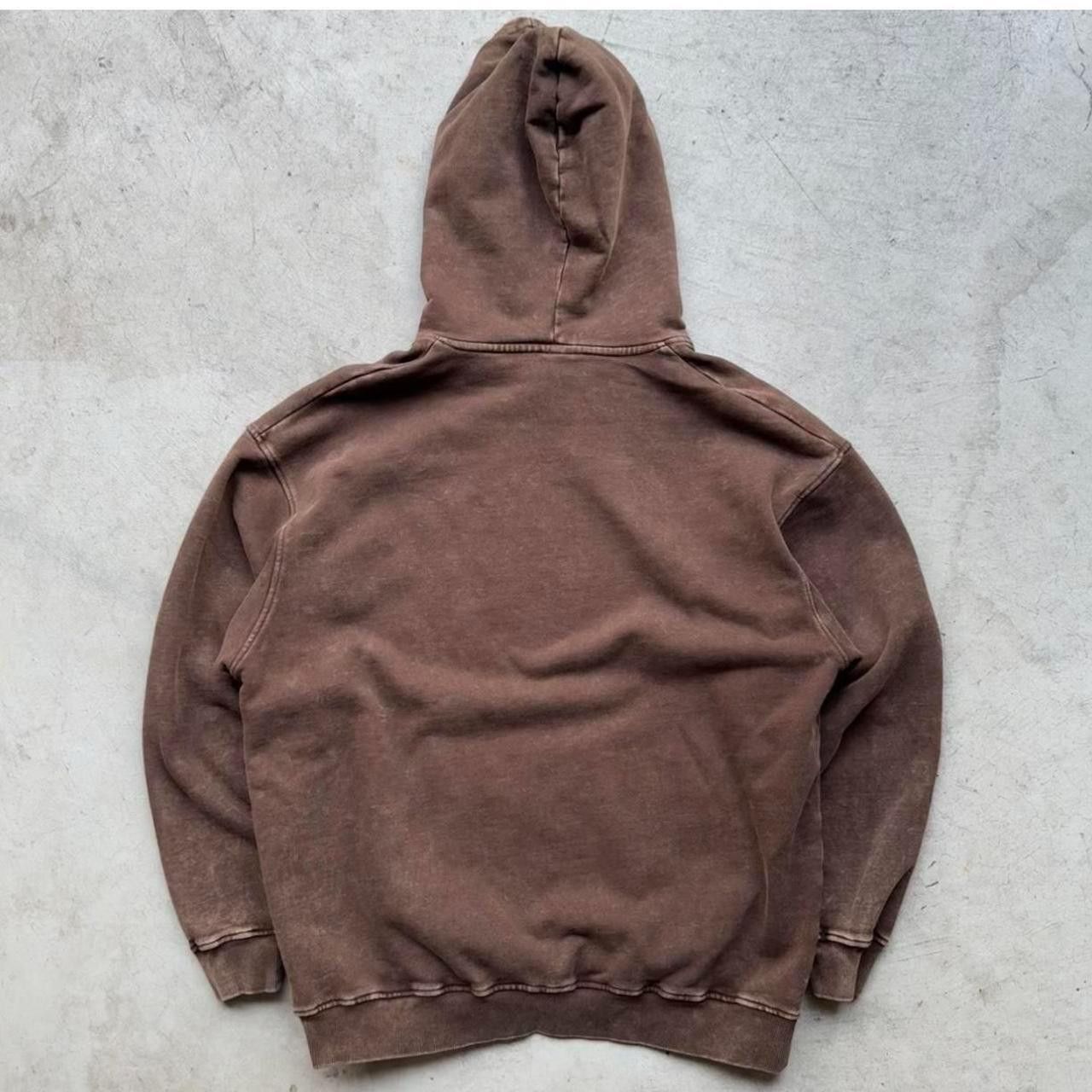 Vintage Vintage Style Heavy Weight Terry Brown Hooded Sweatshirt Size US L / EU 52-54 / 3 - 5 Thumbnail