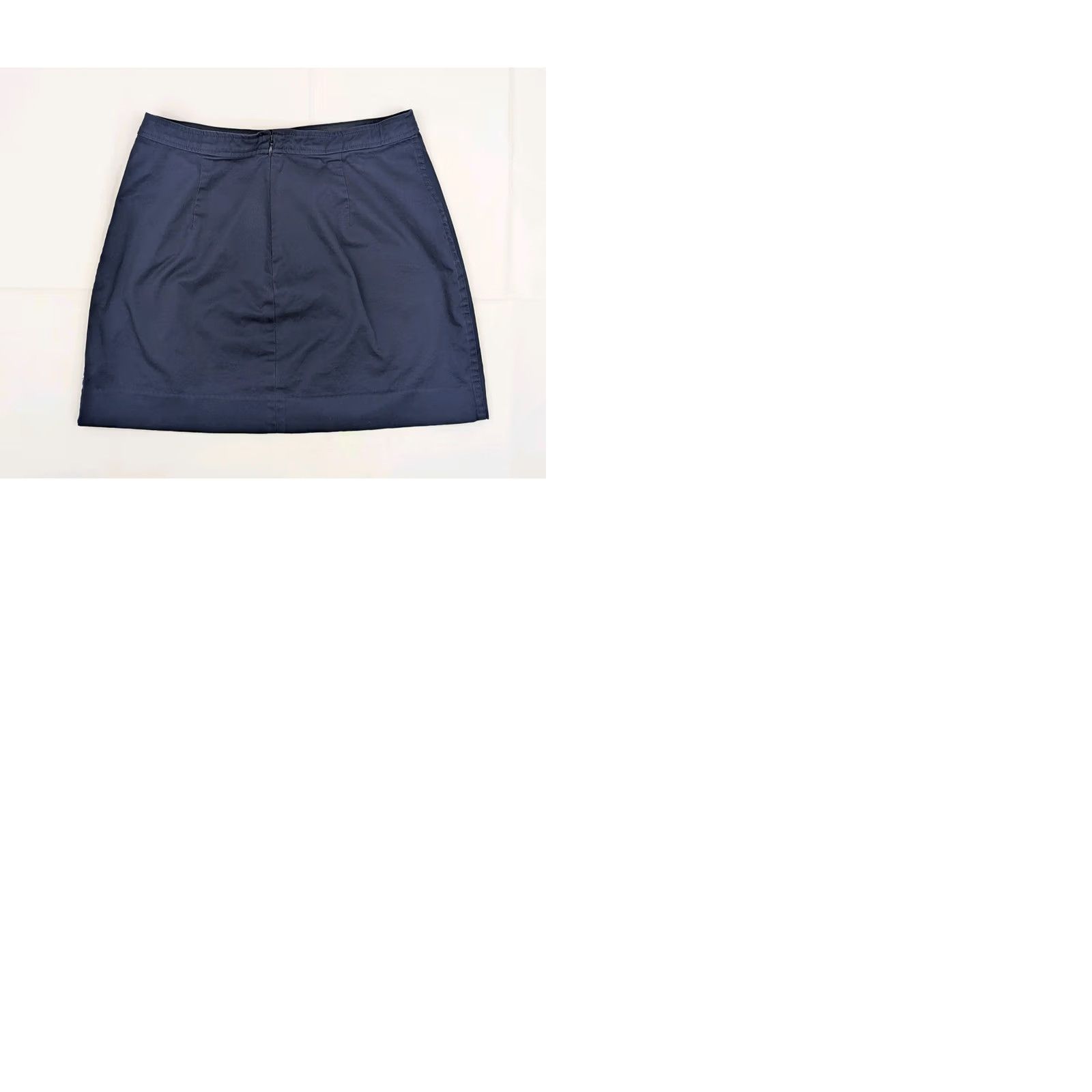 J.Crew J.CREW Skirt Women 4 Mini Twill Navy Blue Zip Back Cotton Blend Short Seams Vintage: No | Solid Blue Pattern | 29x16, 29 waist x 16 inseam Size 27" / US 4 / IT 40 - 9 Thumbnail
