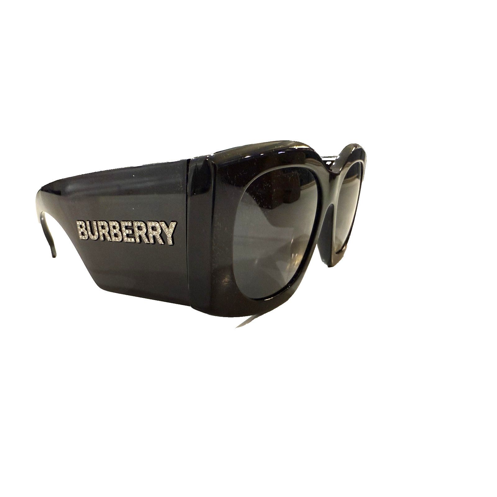 Burberry Burberry Sunglasses Women Blk Crystal Square Oversized NEW Size ONE SIZE - 8 Thumbnail