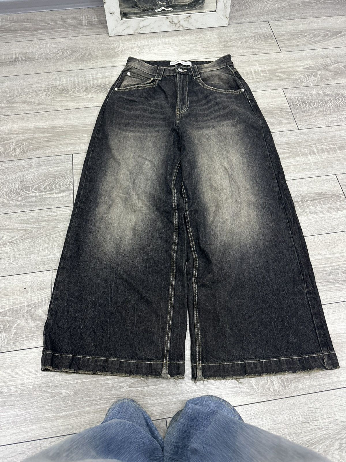 Vintage Baggy JNCO Style Jeans Japanese Brand Wide Y2K Hip Hop Rap Size US 30 / EU 46 - 4 Thumbnail