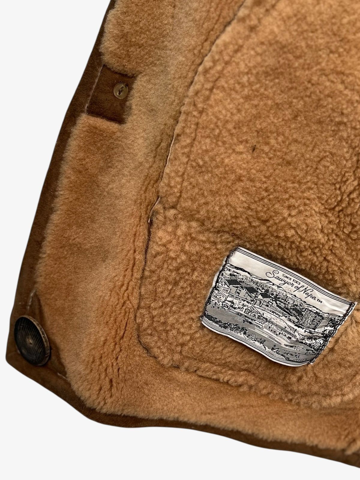 Sawyer of Napa Vintage Sawyer of Napa Shearling Ranch Sheepskin Suede Coat Size US M / EU 48-50 / 2 - 11 Thumbnail