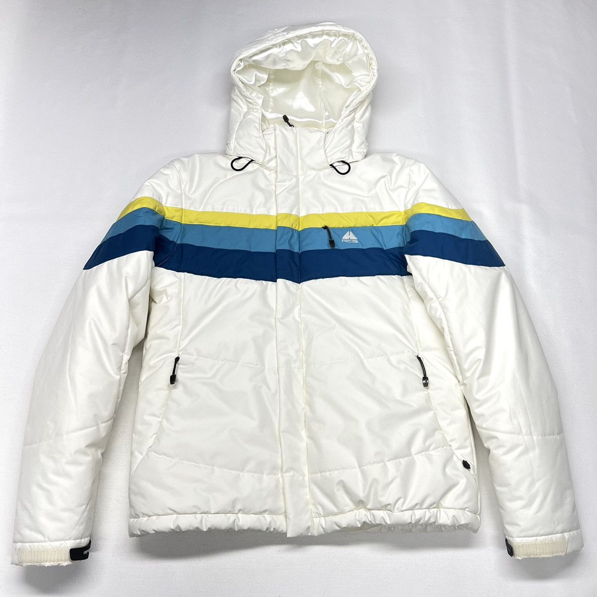 Nike × Nike ACG × Vintage VTG Nike ACG Jacket White Puffer Jacket Zip Winter Ski Retro Size M / US 6-8 / IT 42-44 - 1 Thumbnail