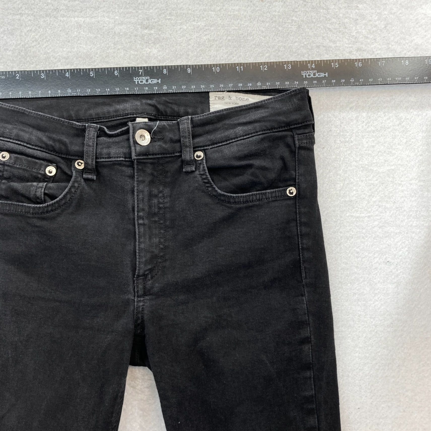 Rag & Bone Rag & Bone Skinny Ankle Jeans Women 27 Black Stretch Denim Low Rise Distressed Jeans Size 27" / US 4 / IT 40 - 7 Thumbnail