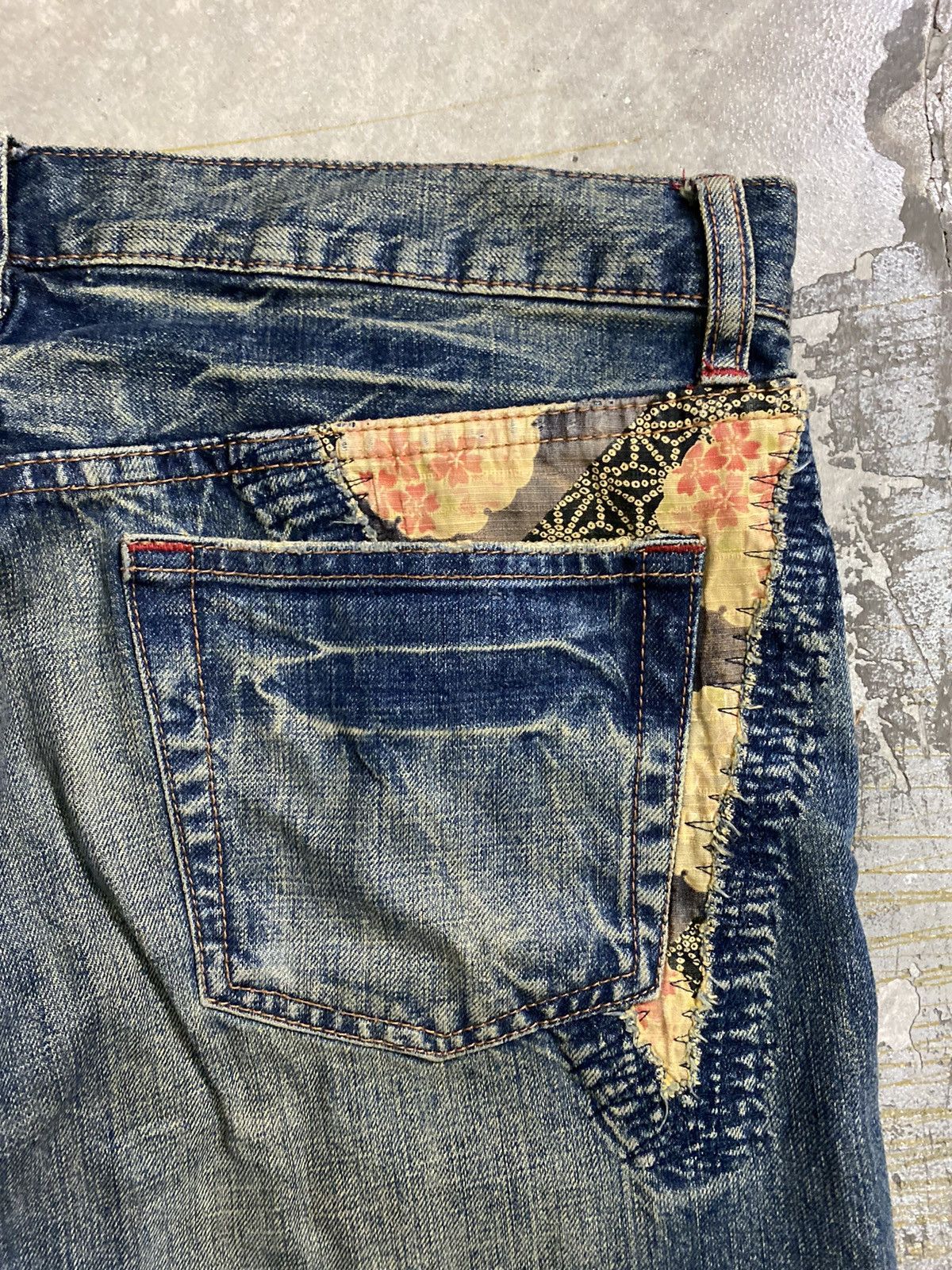 Takeo Kikuchi 1990s Japan Motive patch distressed light denim Size US 32 / EU 48 - 16 Thumbnail