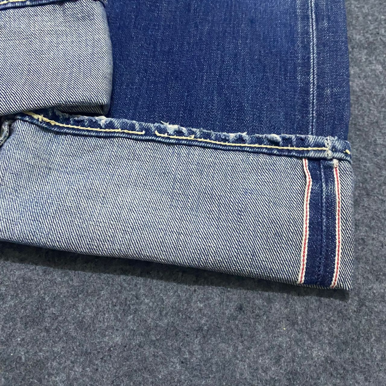 Edwin 💥Vintage Edwin Selvedge Redline Distressed Denim Size US 32 / EU 48 - 14 Thumbnail