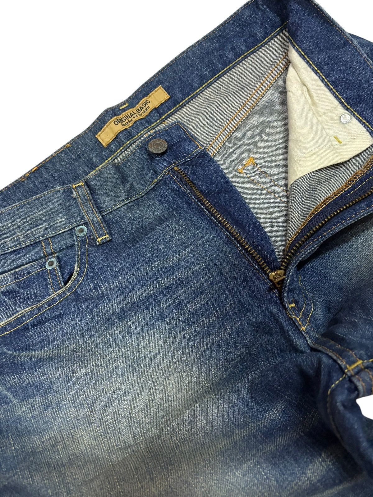 Japanese Brand × Kaihara Denim Vintage Kaihara Uniqlo S-002 Faded Washed Jeans Size US 31 - 6 Thumbnail