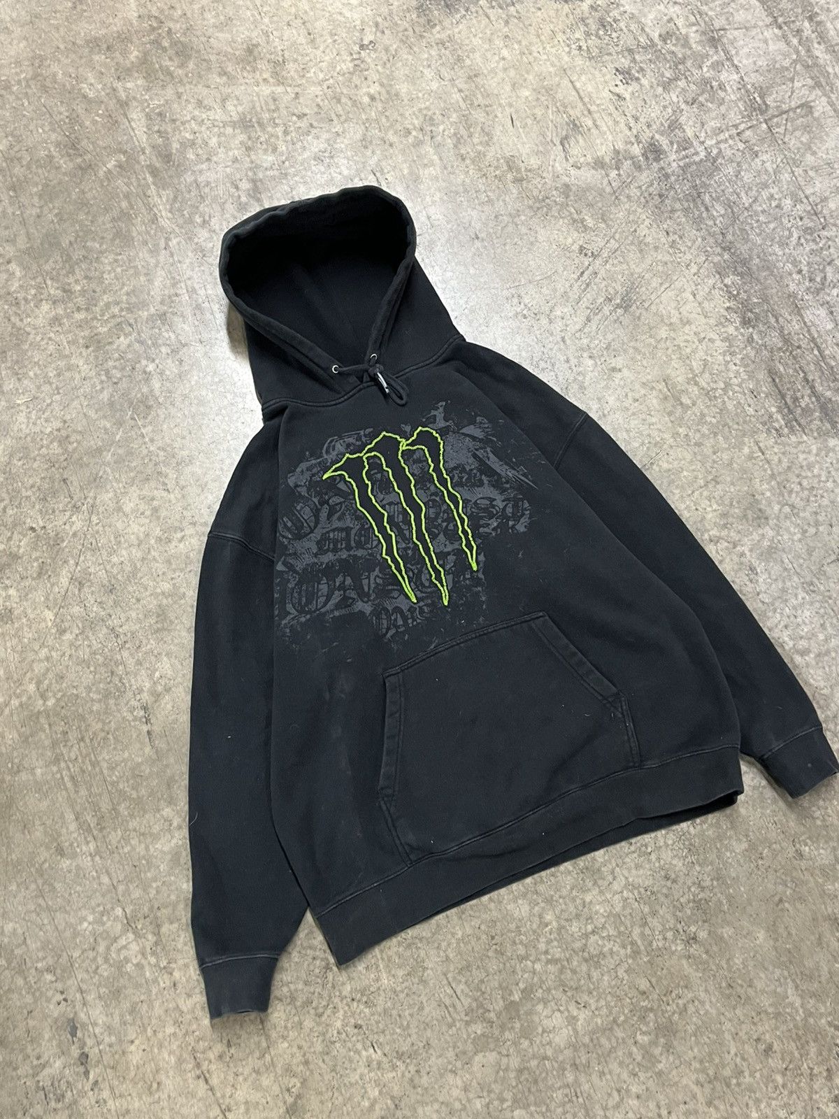 Vintage Monster energy vintage y2k hoodie rare grunge opium skater Size US XL / EU 56 / 4 - 1 Thumbnail