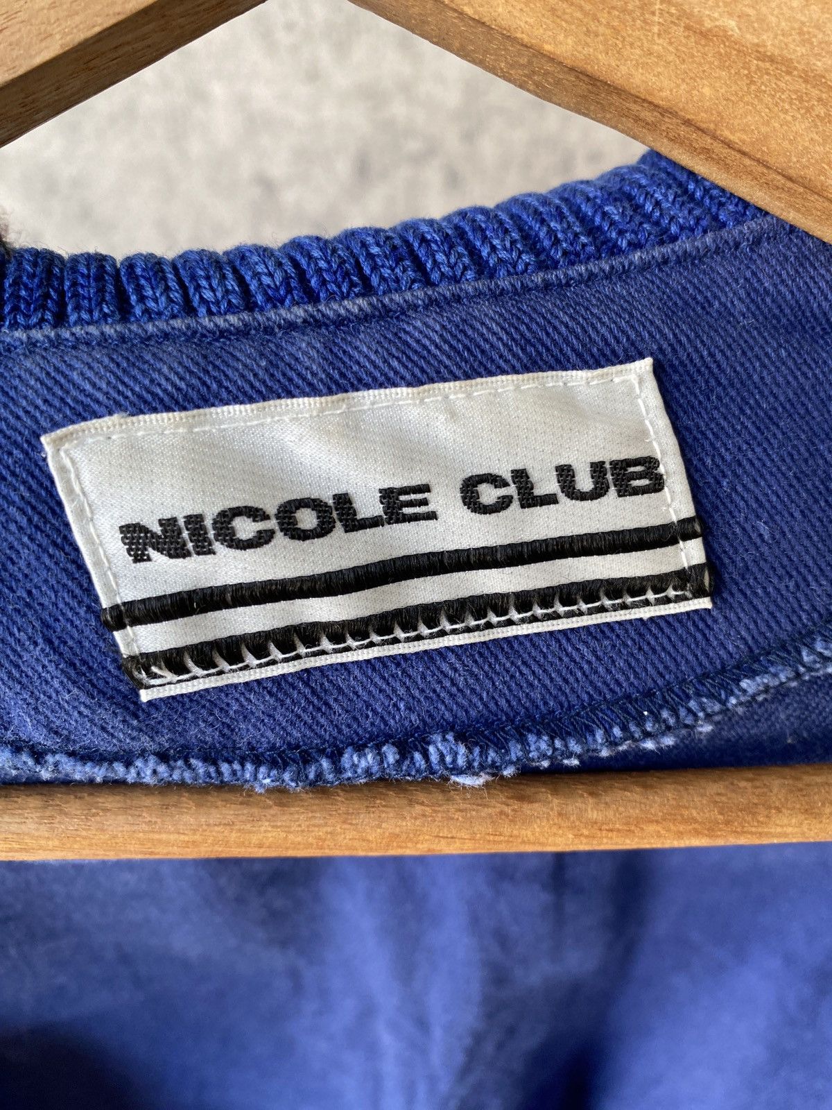 Japanese Brand Vintage 90s Nicole Club Big Lock Back Design Blue Faded Size US M / EU 48-50 / 2 - 11 Thumbnail