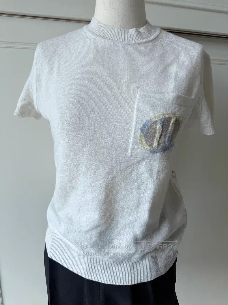 Hermes Hermes Short-sleeve Cashmere and Silk Blended Top Size XXS / US 00 / IT 34 - 1 Thumbnail