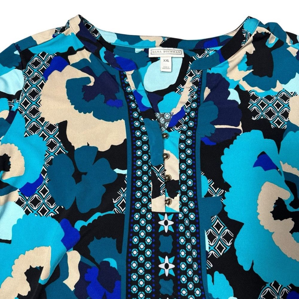Other Dana Buchman Long Sleeve Split Neck Top Size XXL Size XXL / US 16-18 / IT 52-54 - 9 Thumbnail