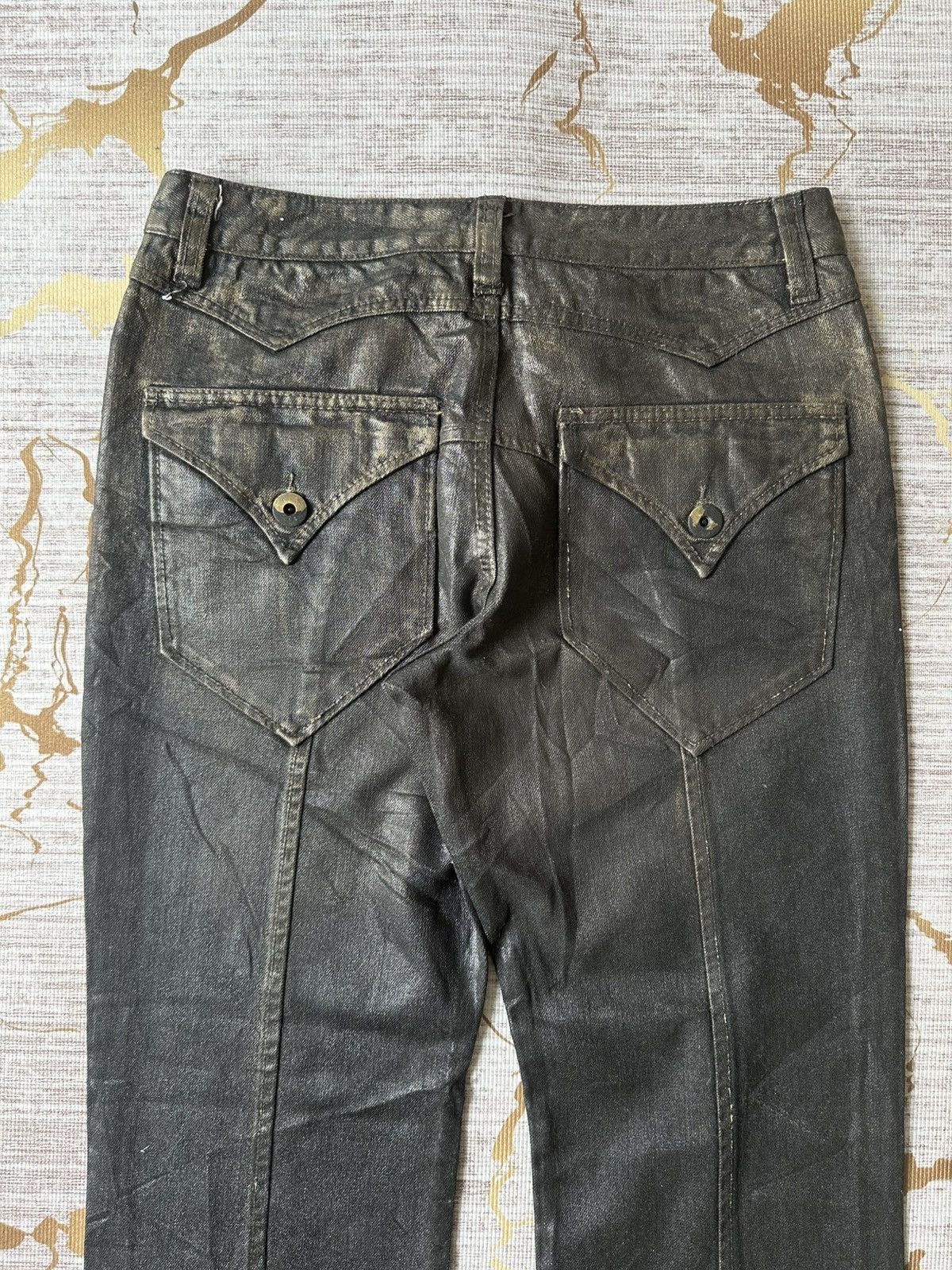 Japanese Brand Japanese Brand Waxed Denim Rick Owens Style Size US 31 - 8 Thumbnail