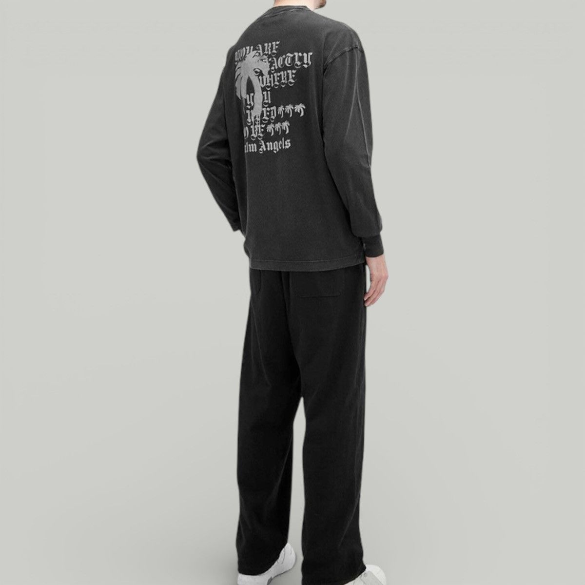 Palm Angels Palm Angels Statement Monogram Longsleeve T-shirt *NEW* Size US XXL / EU 58 / 5 - 4 Thumbnail