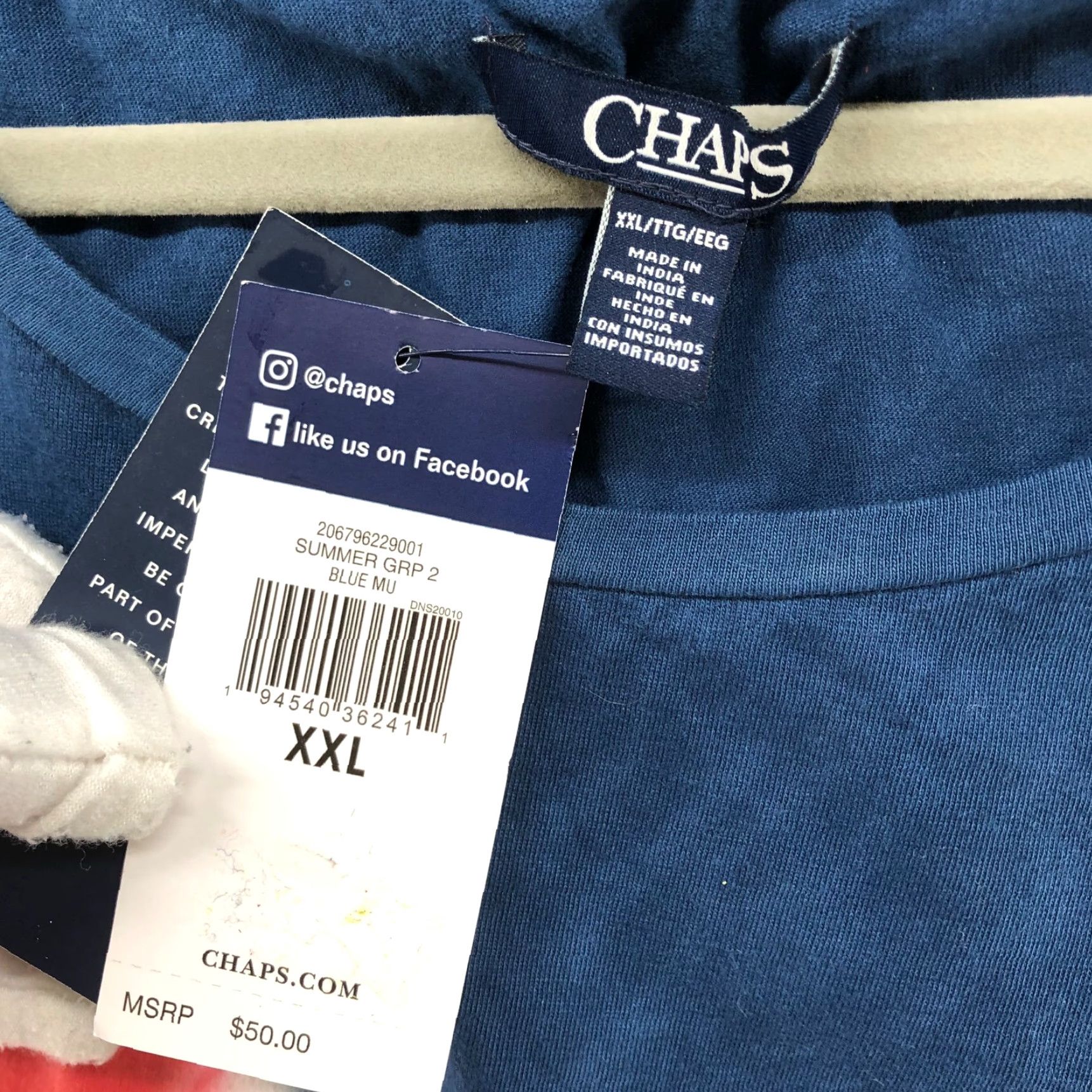 Chaps NWT Chaps Tank Womens XXL Tie Dye Red Blue Cotton Modal Crew Neck Sleeveless Holiday Patriotic Size XXL / US 16-18 / IT 52-54 - 7 Thumbnail