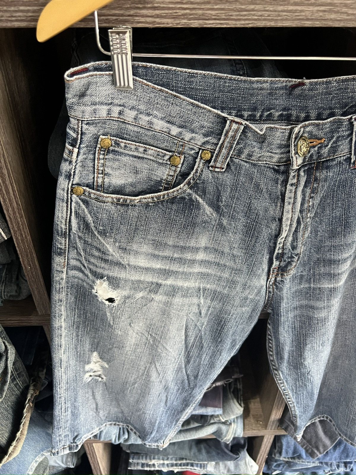 🔥Oririn Jeans Cropped Distressed Denim