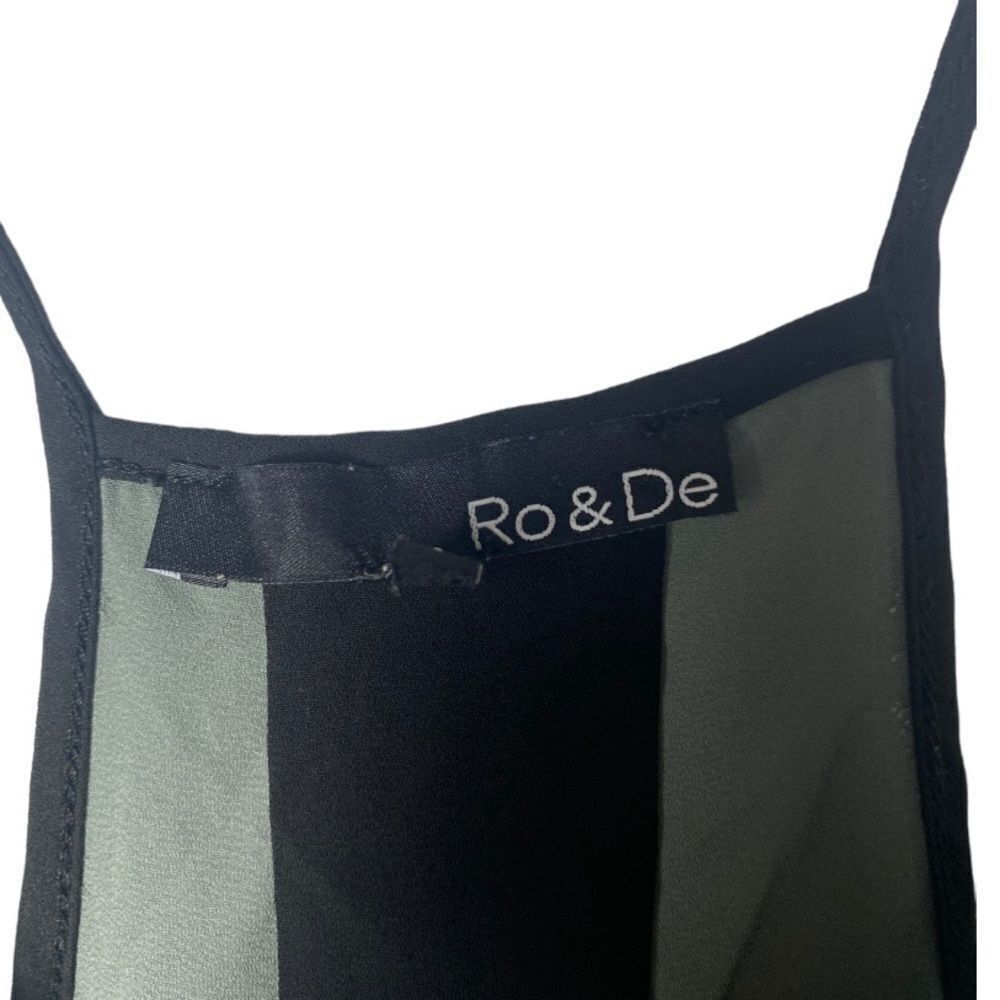 Other Ro & De Women’s Green Black Racerback Tank Top Small Lightwe Size S / US 4 / IT 40 - 6 Thumbnail