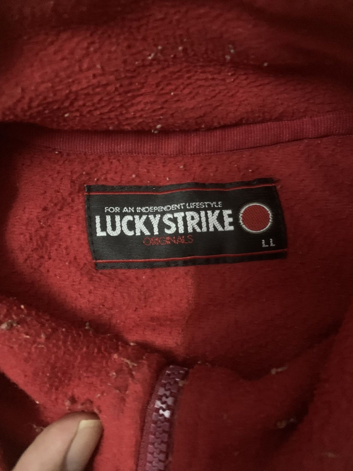 Japanese Brand × Yamaha Vintage Lucky Strike Half Zipper Sweatshirt Size US L / EU 52-54 / 3 - 5 Thumbnail