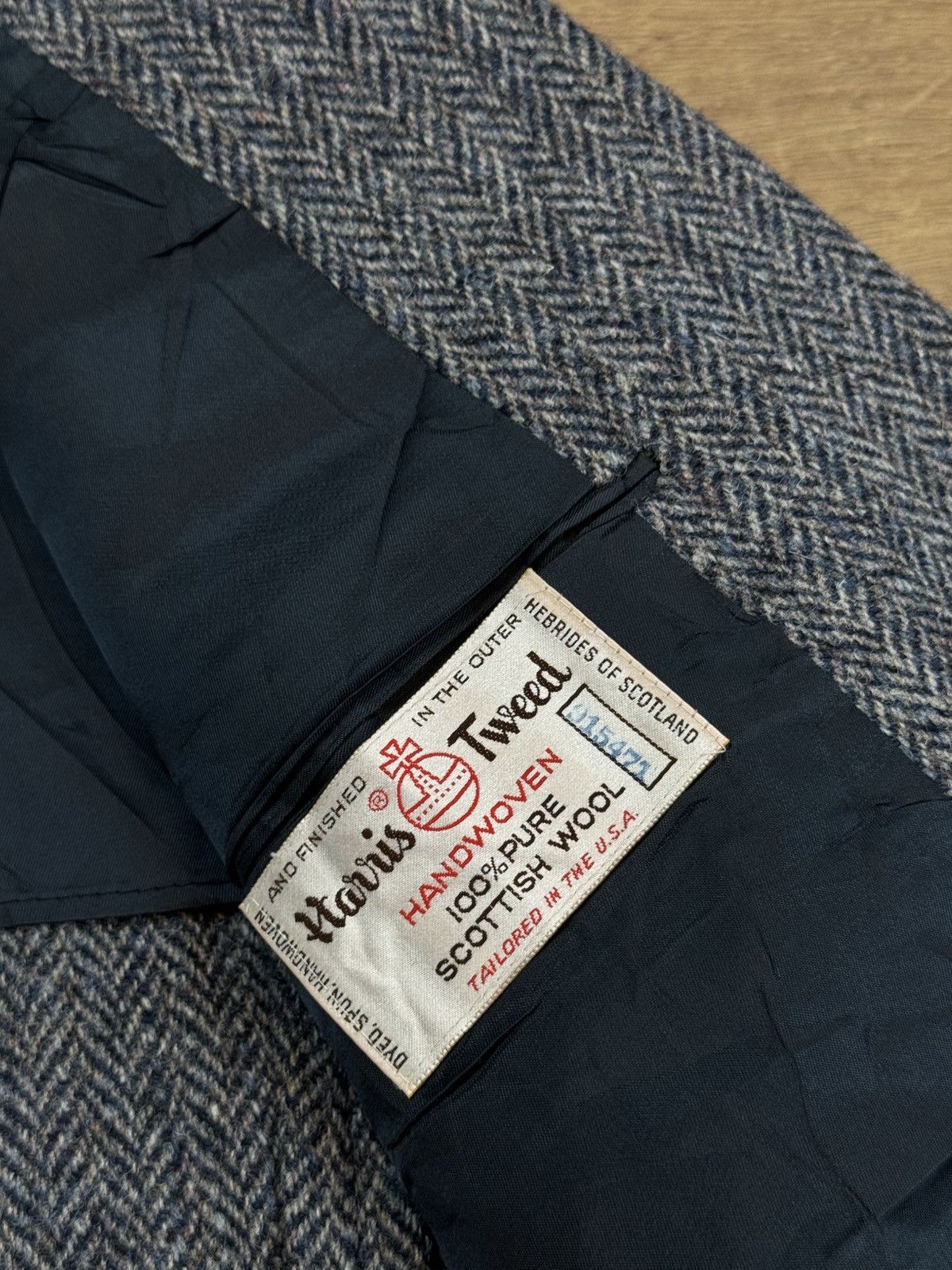 Harris Tweed Vintage wool blazer Harris Tweed original luxury item Size 46L - 2 Thumbnail