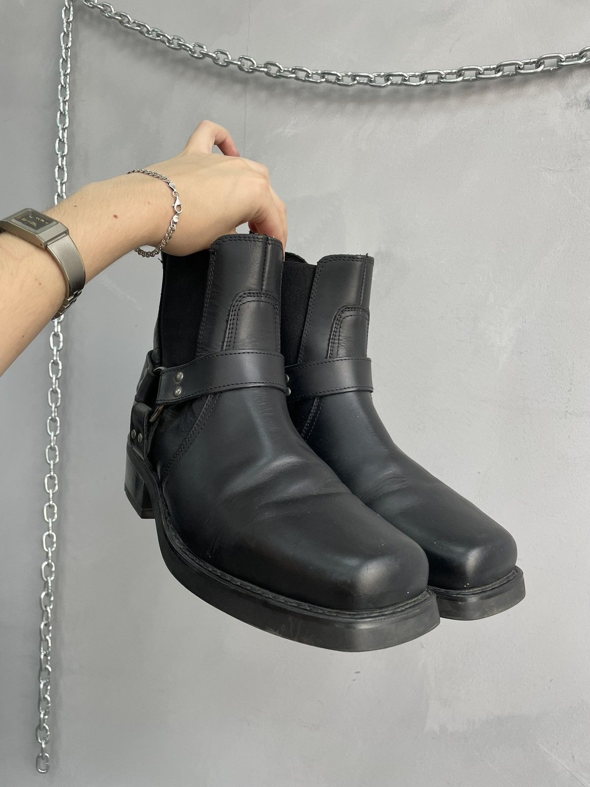 Western Rise Western guidi style 90s avant garde moto boots y2k Size US 13 / EU 46 - 3 Thumbnail