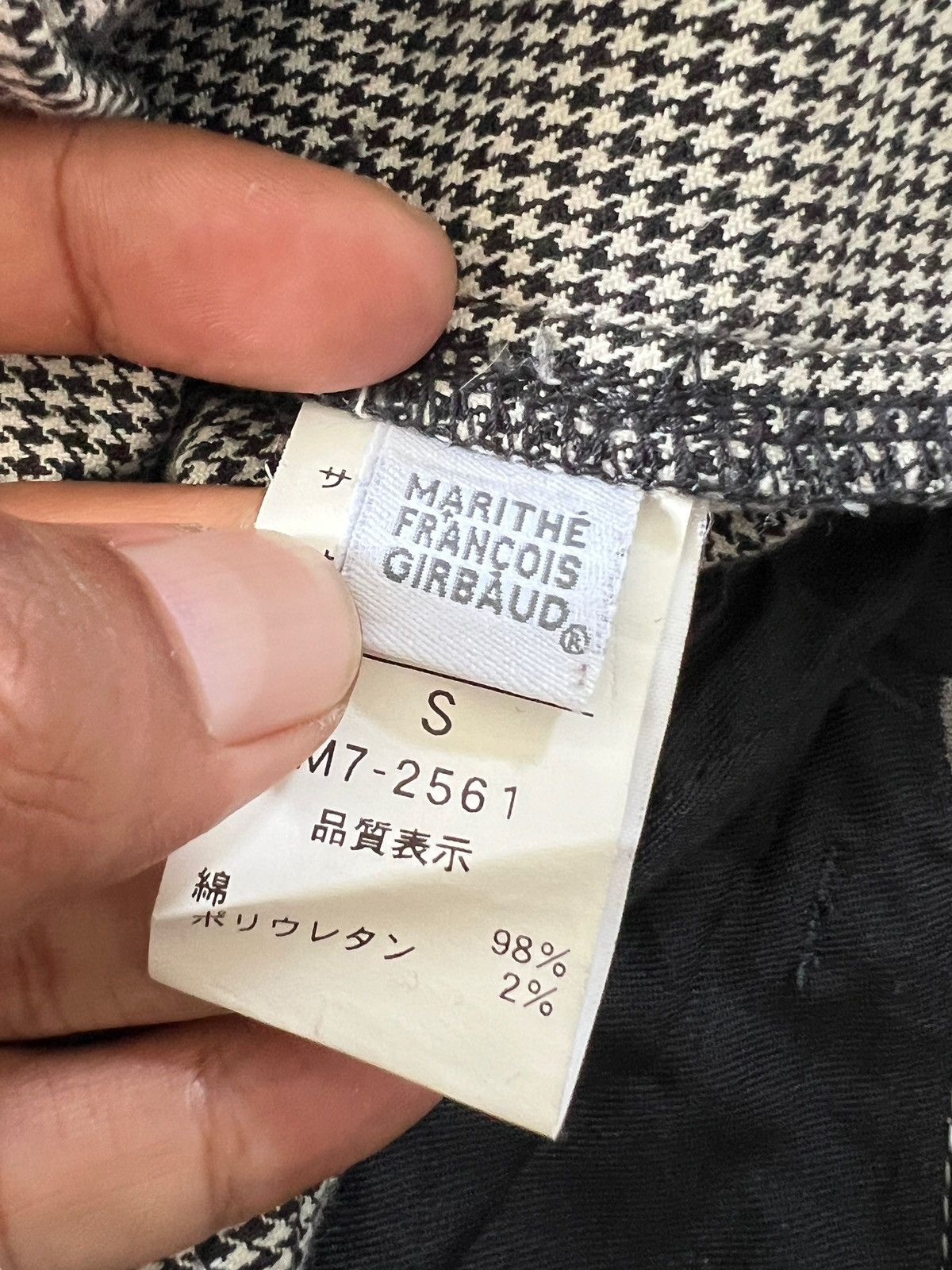 Designer × Marithe + Francois Girbaud × Vintage 1990s MFG Houndstooth Pattern Cyberpunk Slim Pants Size US 32 / EU 48 - 16 Thumbnail