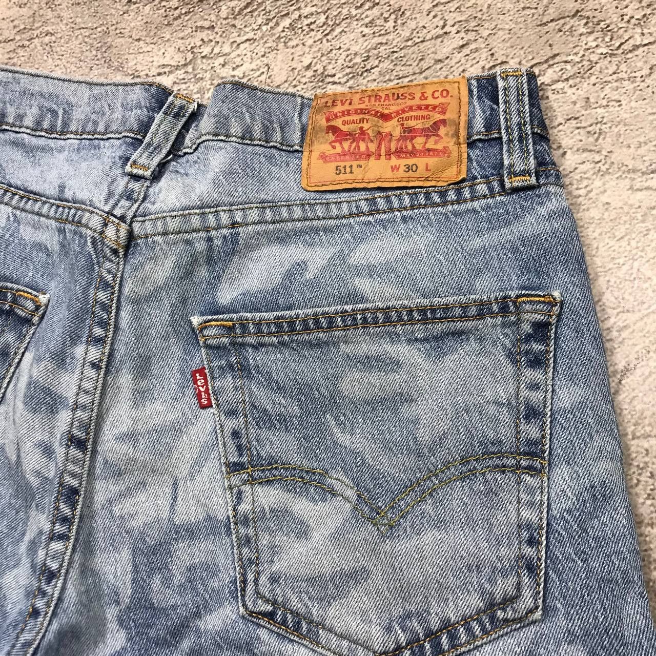 Vintage Vintage 90s Levis Camo Distressed Shorts Skate Y2K Slim 30 Size US 30 / EU 46 - 4 Thumbnail