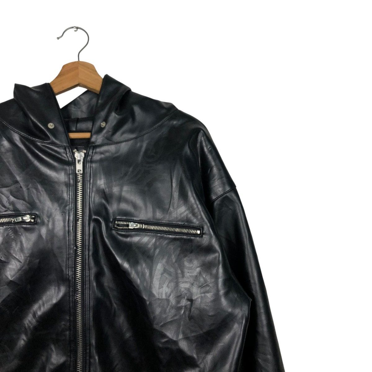 Hysteric Glamour 🔥VINTAGE BIKER LEATHER JACKET HOODIE PEACE MAKER Size US L / EU 52-54 / 3 - 9 Thumbnail