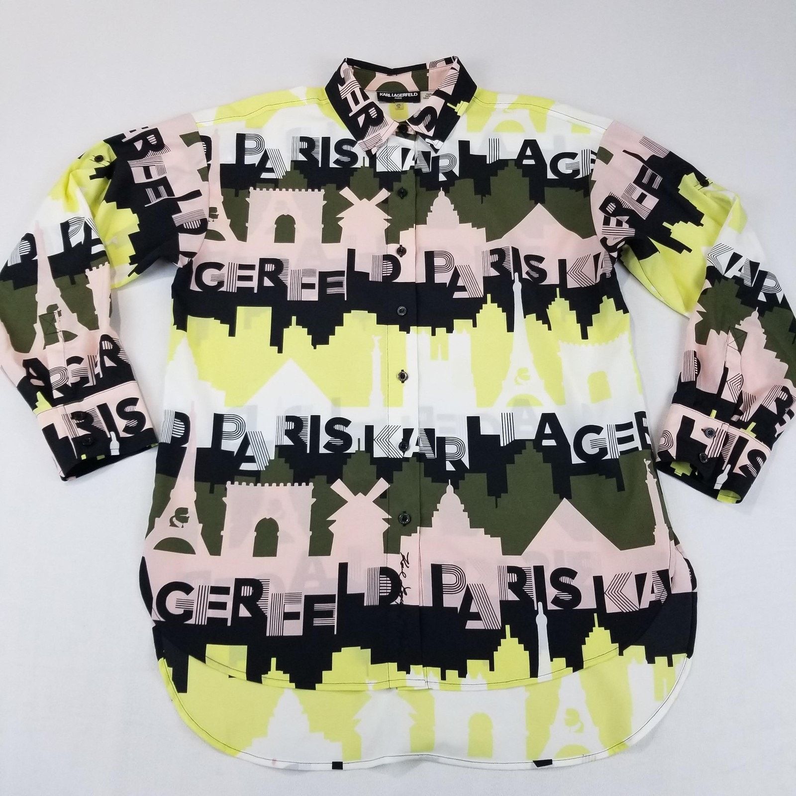 Karl Lagerfeld Karl Lagerfeld Paris Shirt Womens XS Graphic Long Sleeve Size XS / US 0-2 / IT 36-38 - 15 Thumbnail