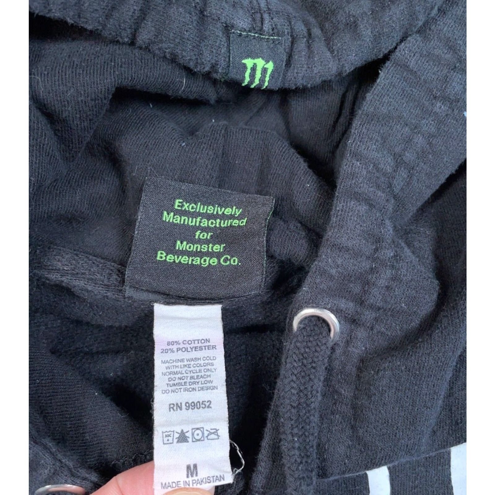 Doublet Monster Energy Hoodie Adult Medium Black Graphic Print Logo Drawstring Pockets Cotton Blend 90s Retro Mens Size US M / EU 48-50 / 2 - 4 Thumbnail