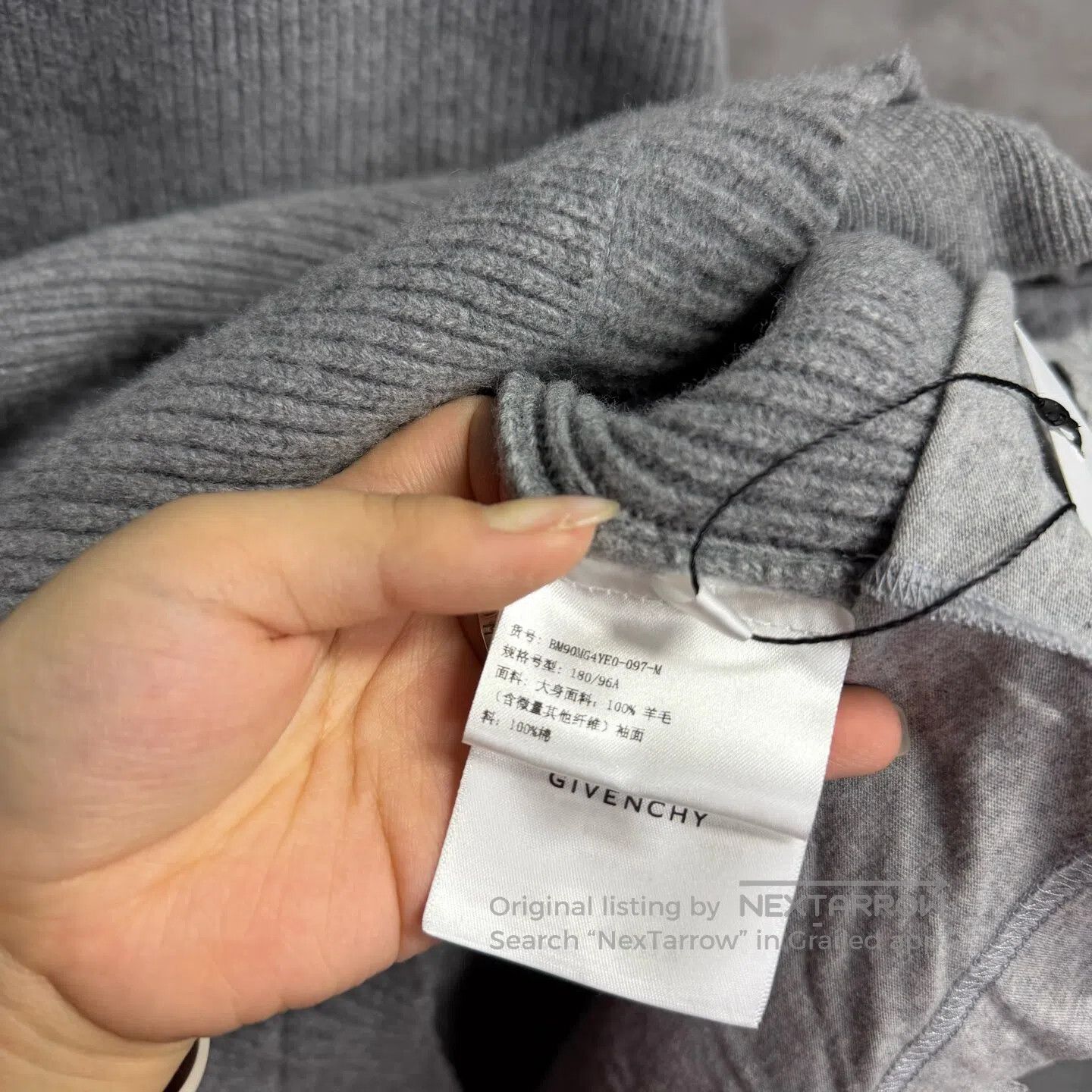 Givenchy Givenchy Gray solid-color layered round-neck long-sleeve h Size US M / EU 48-50 / 2 - 3 Thumbnail
