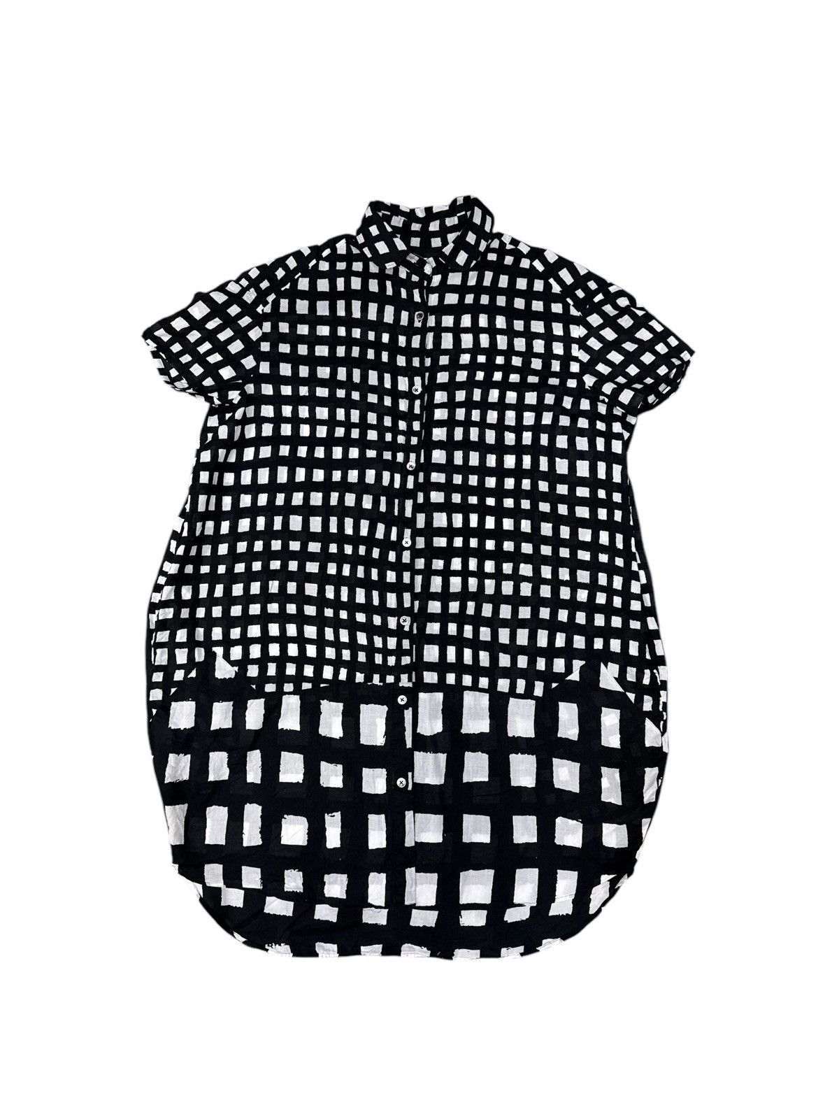 Tsumori Chisato TSUMORI CHISATO BLACK & WHITE PLAID FLANNEL BUTTON UP SHIRT Size S / US 4 / IT 40 - 1 Thumbnail