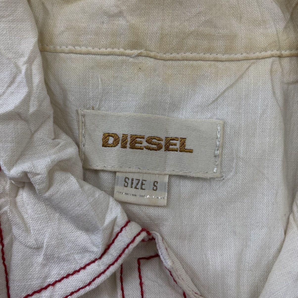 Diesel DIESEL Motorcycle Collar Short Sleeve White Jacket Size US S / EU 44-46 / 1 - 3 Thumbnail
