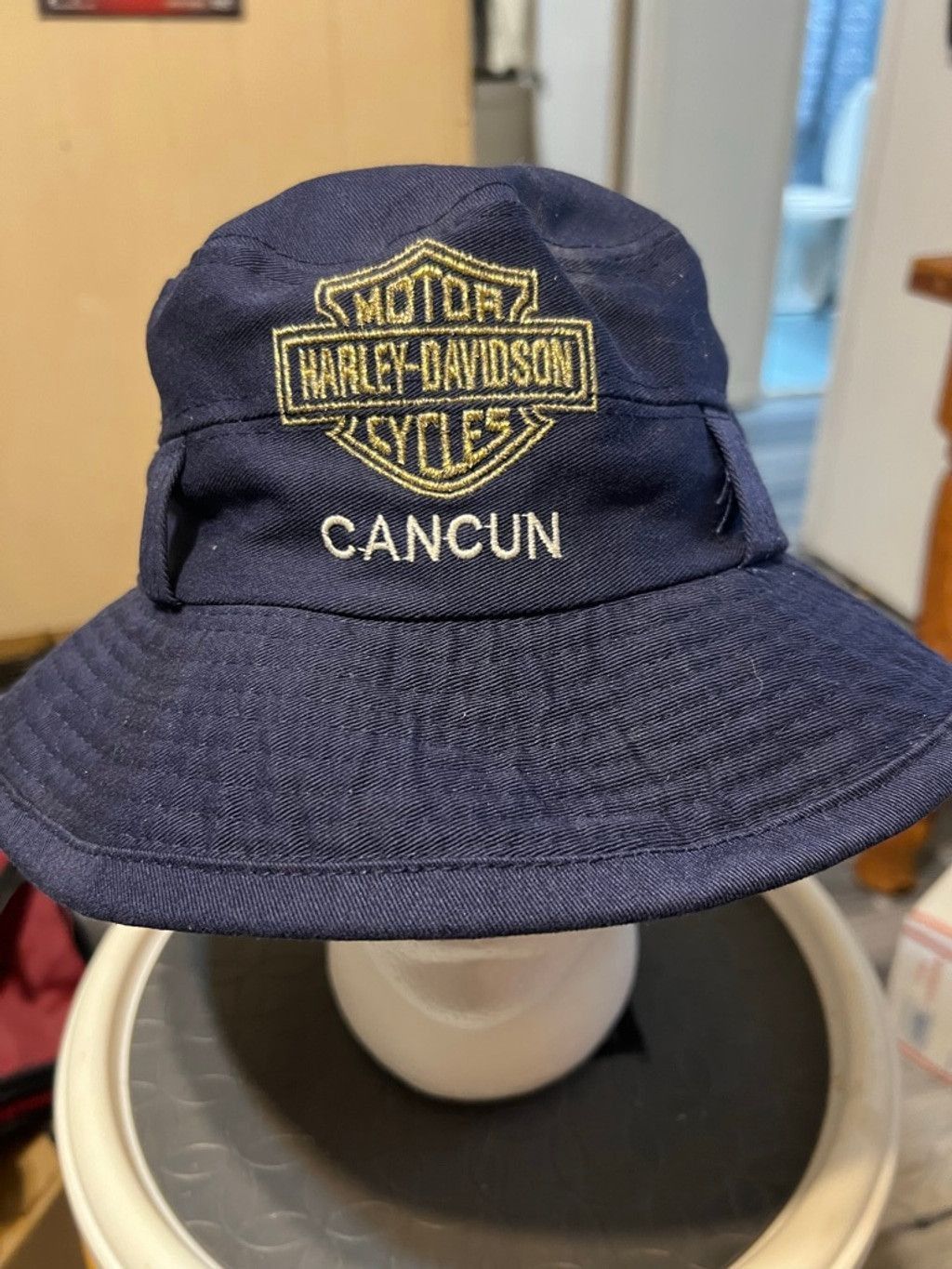 Harley Davidson Men's Harley-Davidson Navy Gold Cancun Bucket Hat One Size Size ONE SIZE - 1 Thumbnail