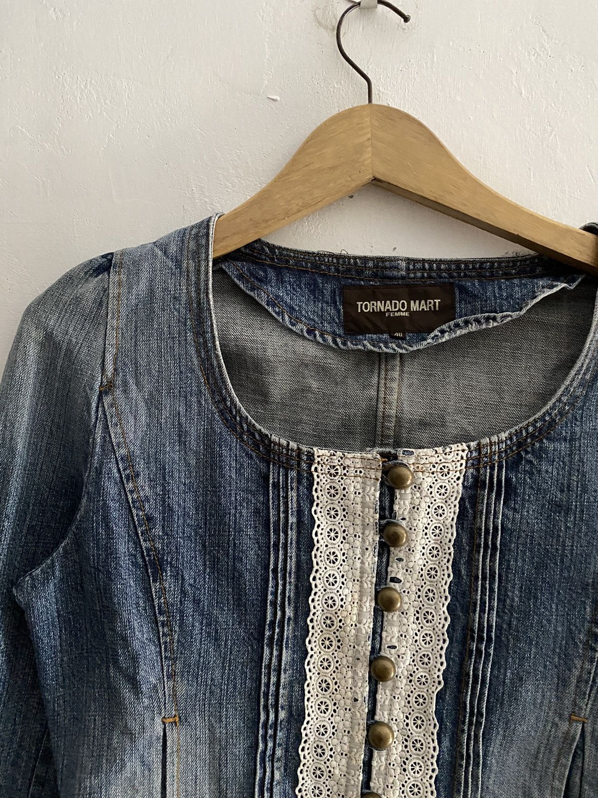 Tornado Mart × Vintage 2000s tornado mart studed button denim jacket Size US S / EU 44-46 / 1 - 3 Thumbnail