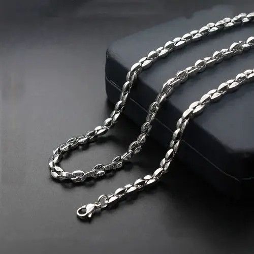 Designer 3.9mm Width Titanium Steel Coffee Beans Necklace Size ONE SIZE - 4 Thumbnail