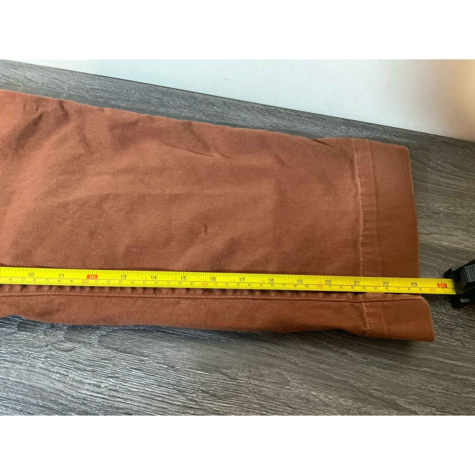 Quince Quince Denim Stretch Tapared and Wide Leg Brown Jeans 29" Size 29" - 7 Thumbnail