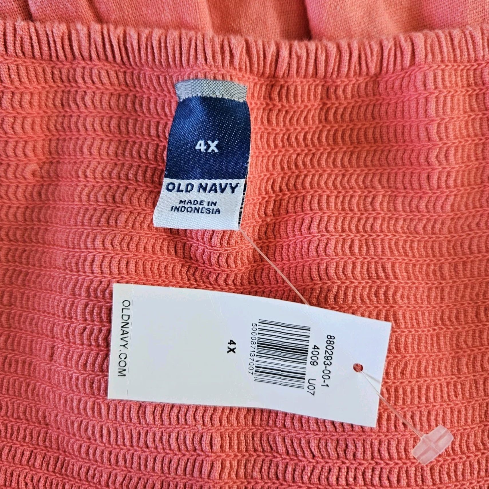 Old Navy Old Navy Dress Womens Sz 4X Solid Pink Tie Back Linen Blend Smocked V-Neck Size XXL / US 16-18 / IT 52-54 - 6 Thumbnail
