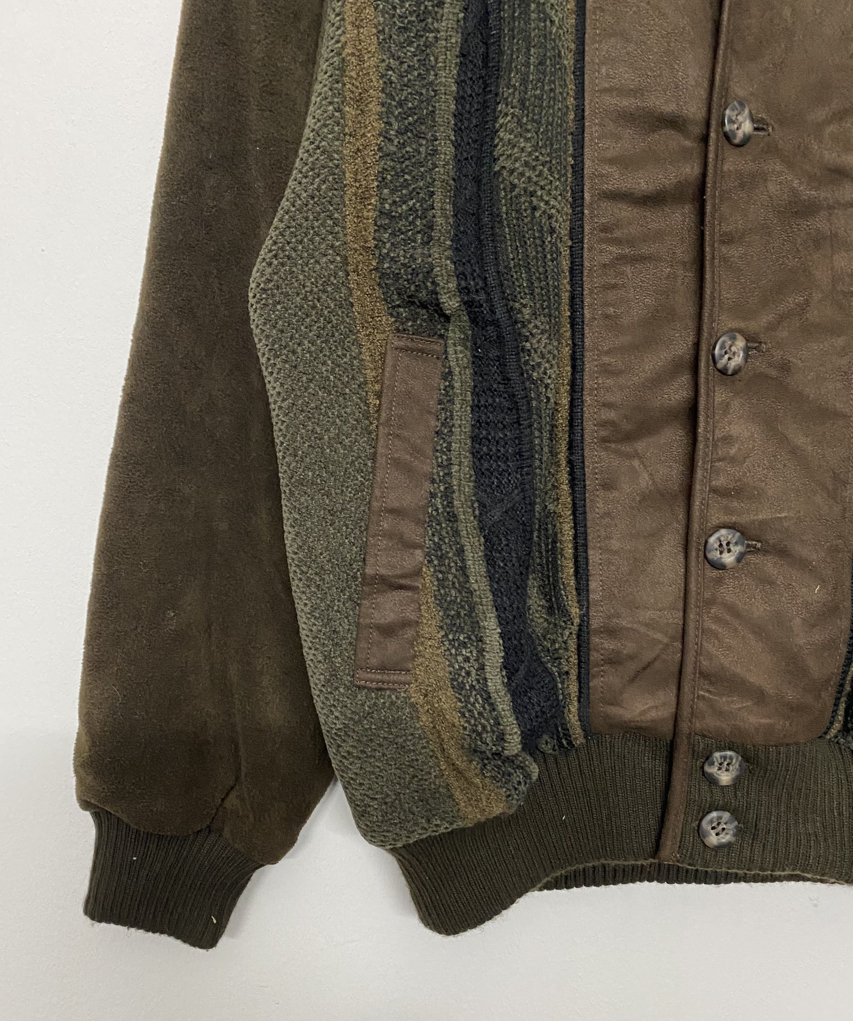 Lindbergh VINTAGE LINDBERGH Suede Knitted Bomber Jacket Size US M / EU 48-50 / 2 - 5 Thumbnail