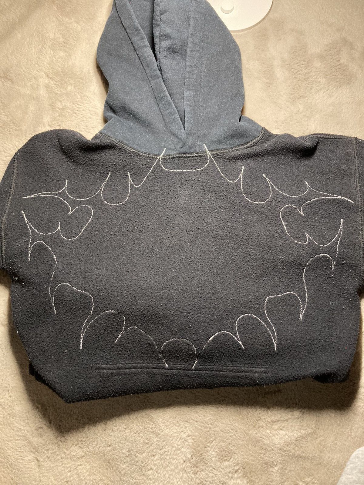 Nike ⛩️Nike Custom Hoodie Rare Y2K Punk Rock Devil Cross Red Sox⛩️ Size US M / EU 48-50 / 2 - 9 Thumbnail