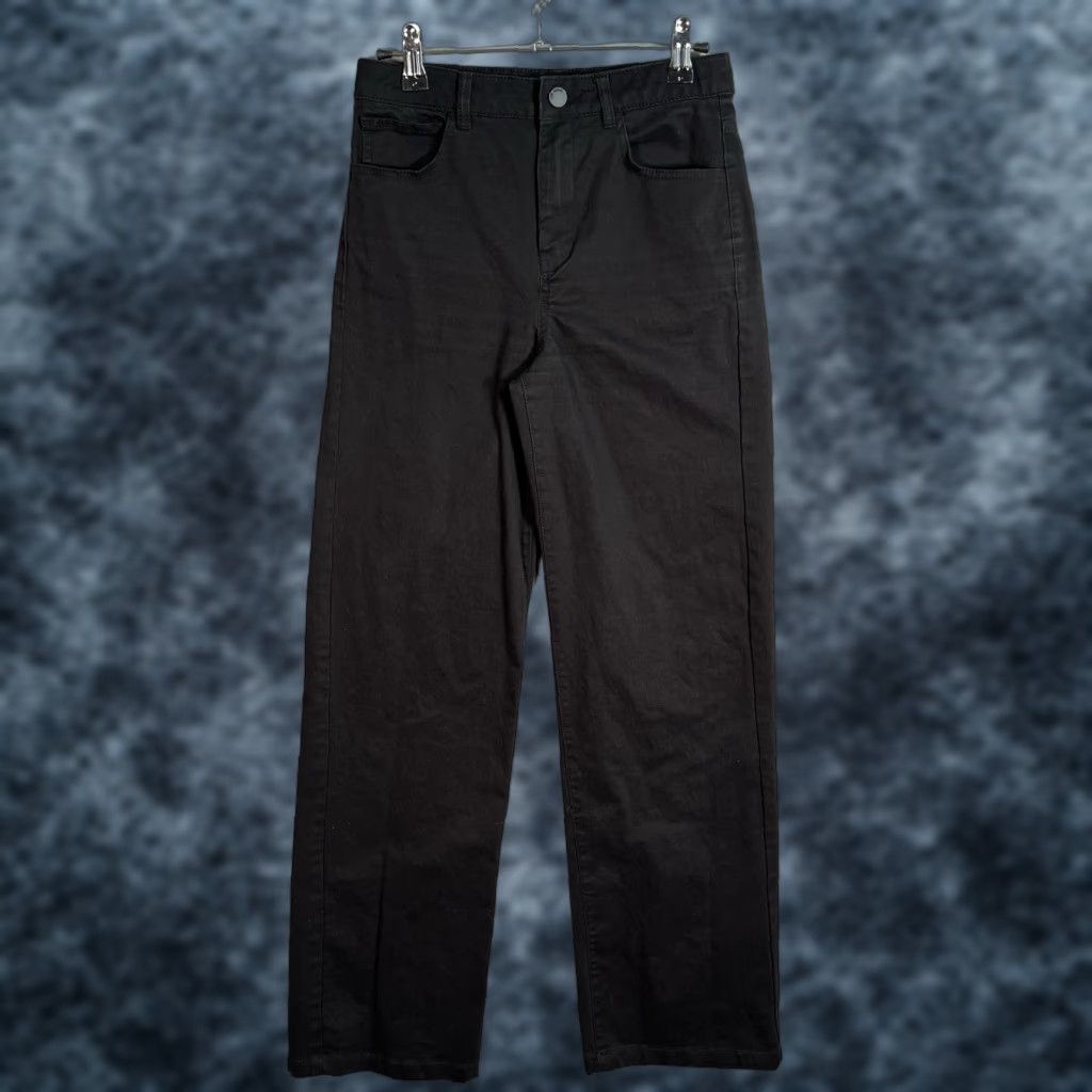 Mango Mango MNG High Waist Straight Leg Pants Womens Size 2 Black Mens Brand Mango Size 2 Regular Pants Chino Straight Jeans? Size 26" / US 2 / IT 38 - 1 Thumbnail